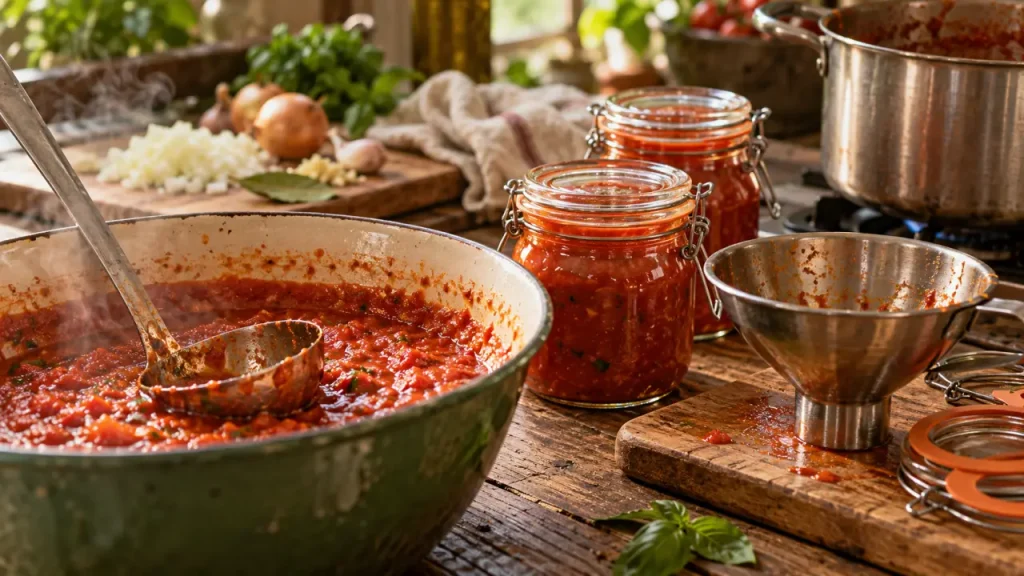 Sauce tomate pour conserve : la recette maison et le piège des 45 minutes
